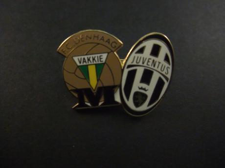 FC Den Haag Vakkie M - Juventus voetbalclub Turijn Italië speld overdwars